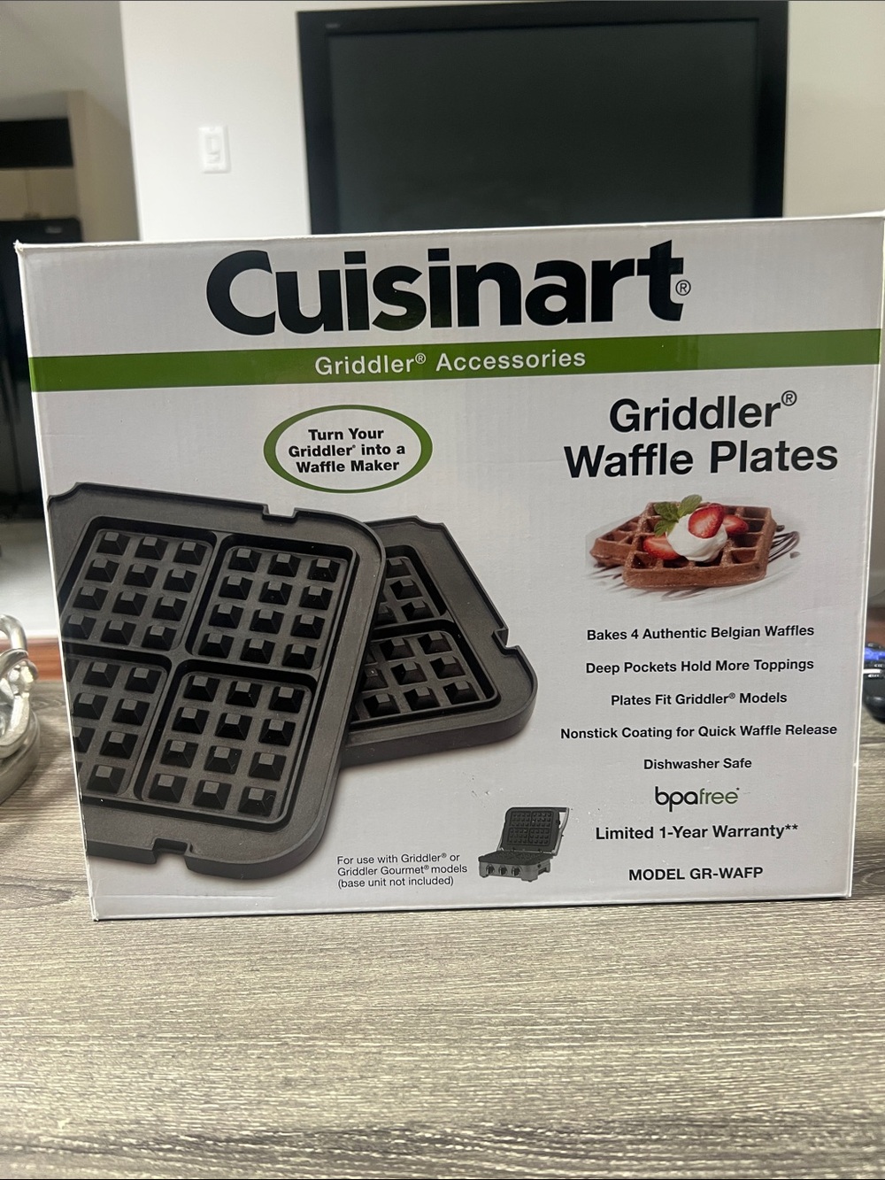 Cuisinart Black Griddler Waffle Plates Replacement. Used a handful of times.